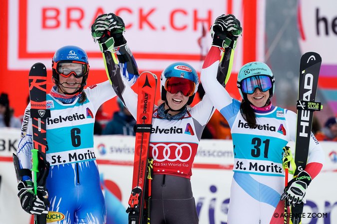 Shiffrin s’offre à nouveau la victoire, Wendy sur le podium