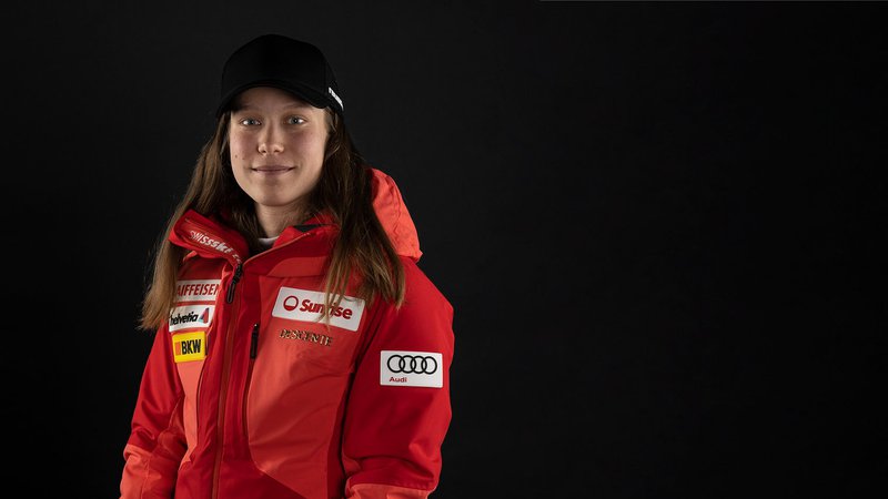 Lara Briguet sur le podium en slalom